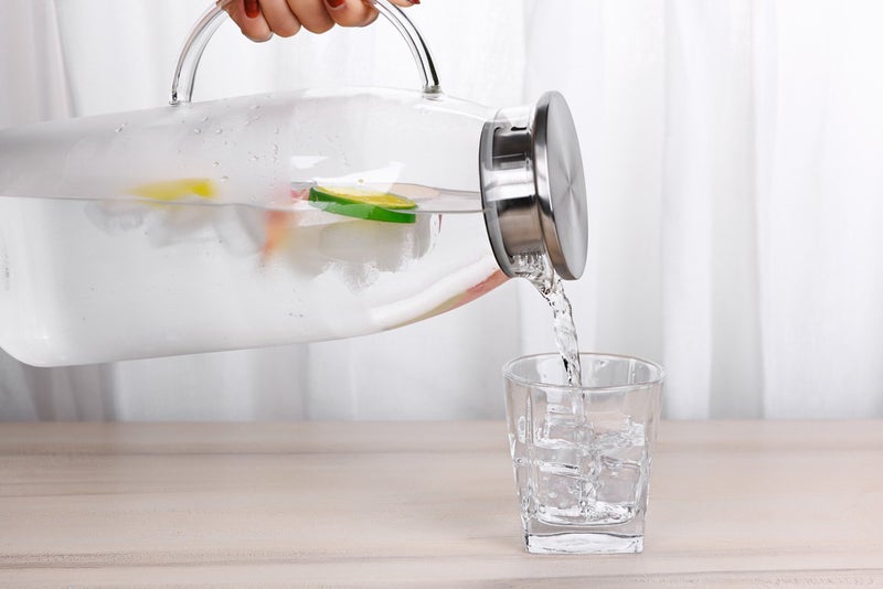 Purefold 100 Ounces Large Glass Pitcher with Lid, Hot/Cold Water Pitcher with Handle, Juice and Iced Tea Beverage Carafe - Image 4